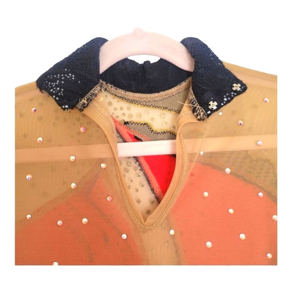 Rhythmic Gymnastics Leotard for Competitions Red size 6 -8 years old - Picture 11 of 14